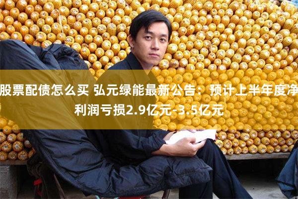 股票配债怎么买 弘元绿能最新公告：预计上半年度净利润亏损2.9亿元-3.5亿元