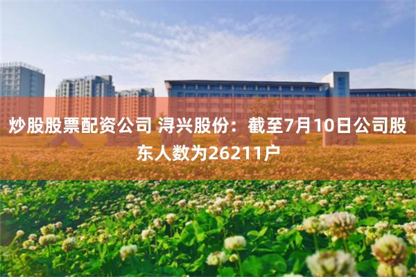 炒股股票配资公司 浔兴股份：截至7月10日公司股东人数为26211户