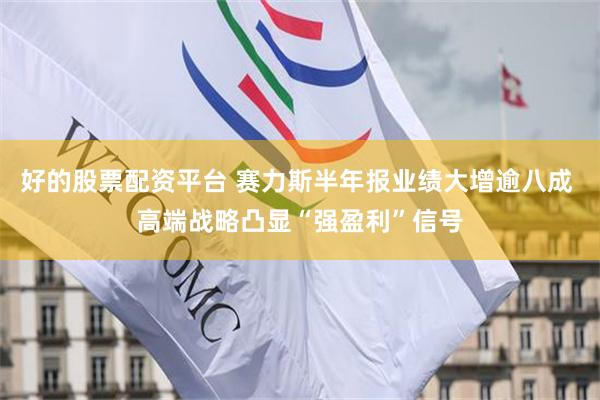 好的股票配资平台 赛力斯半年报业绩大增逾八成 高端战略凸显“强盈利”信号