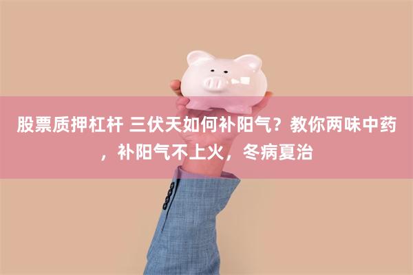 股票质押杠杆 三伏天如何补阳气？教你两味中药，补阳气不上火，冬病夏治