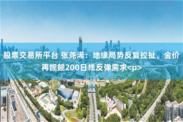 股票交易所平台 张尧浠：地缘局势反复拉扯、金价再觊觎200日线反弹需求<p>