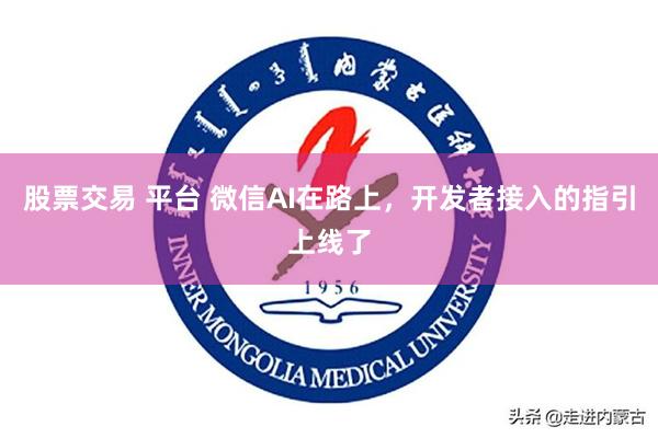股票交易 平台 微信AI在路上，开发者接入的指引上线了