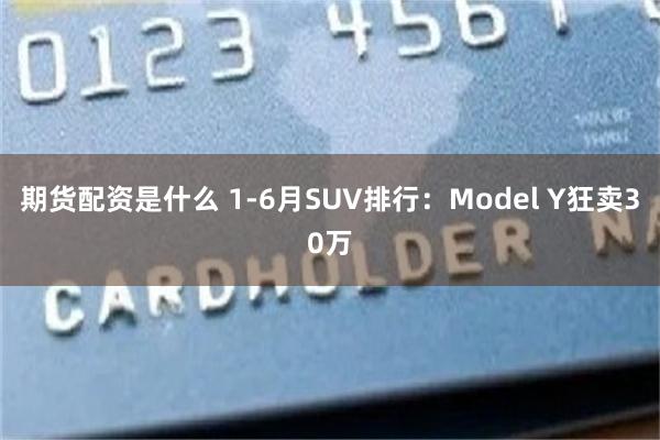 期货配资是什么 1-6月SUV排行：Model Y狂卖30万