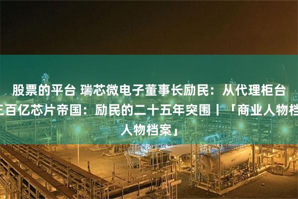 股票的平台 瑞芯微电子董事长励民:从代理柜台到三百亿芯片帝国:励民的二十五年突围丨「商业人物档案」