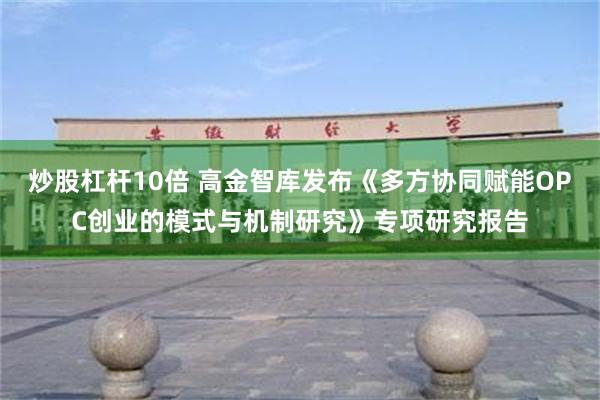 炒股杠杆10倍 高金智库发布《多方协同赋能OPC创业的模式与机制研究》专项研究报告