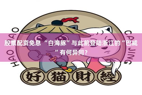 股票配资免息 “白海豚”与此前登陆浙江的“巴威”有何异同?