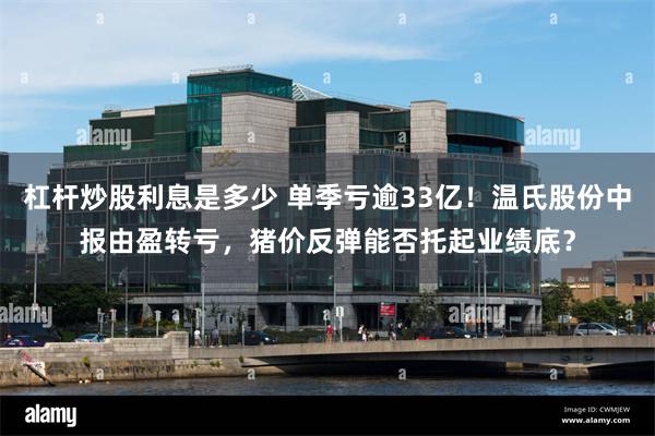 杠杆炒股利息是多少 单季亏逾33亿！温氏股份中报由盈转亏，猪价反弹能否托起业绩底？