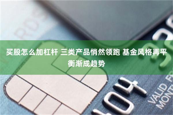 买股怎么加杠杆 三类产品悄然领跑 基金风格再平衡渐成趋势