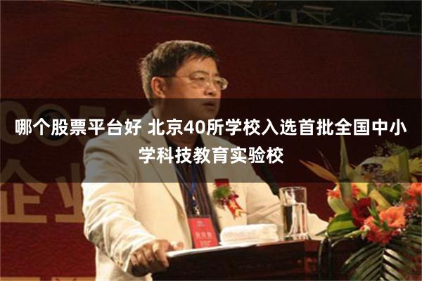 哪个股票平台好 北京40所学校入选首批全国中小学科技教育实验校